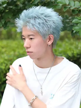 カラー メンズ 💀EDEN副店長/ ブリーチ"骨格補正"のヘアスタイル