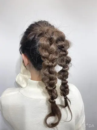 ロング ヘアアレンジ 籾木 美優のヘアスタイル