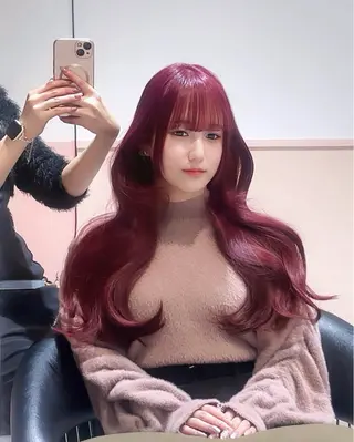 ロング カラー トレンド韓国モテヘア Natsuki🌛のヘアスタイル