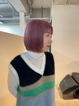 ショート カラー 野村矩樂/パーマ /縮毛矯正のヘアスタイル