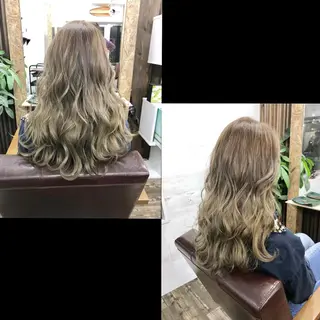 セミロング カラー ✯カラー&編み込み エクステ✯池田智博✯のヘアスタイル