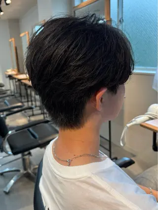 メンズ 保立メンズカット 千葉駅フェザーパーマのヘアスタイル