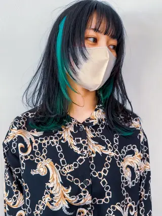 セミロング カラー 梅田 illfrere 所属・イルフレール ryuのヘアスタイル