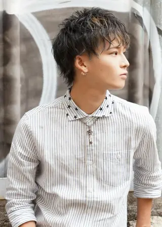 ショート メンズ カラー 東心斎橋🌏豆柴 🐾倶楽部のヘアスタイル