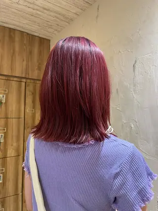 セミロング カラー irwi/イルウィ所属・miku🎀門前仲町 ブリーチ・レイヤーのヘアスタイル