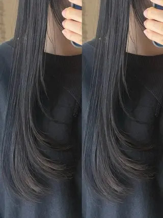 ロング カラー ヘアアレンジ MISAKI🤍 似合わせ透明感カラーのヘアスタイル