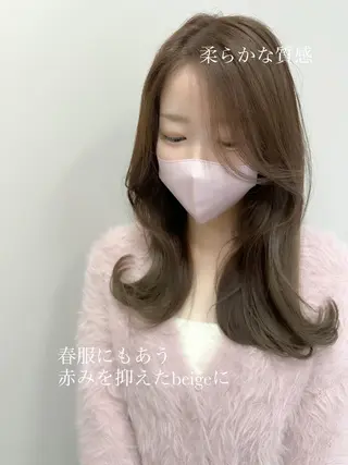 ミディアム カラー ヘアアレンジ topstylist 芳賀みなみのヘアスタイル