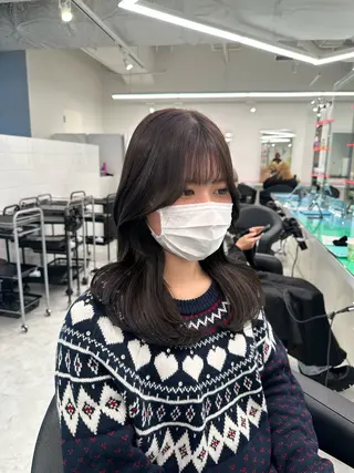 セミロング カラー ヘアアレンジ 🌈トレンドヘア 🌈WATARU🌈のヘアスタイル