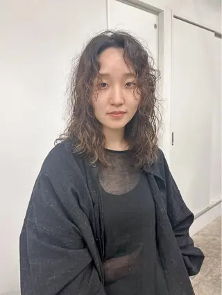 セミロング パーマ amy.所属・メンズカットパーマ/ ブリーチ高柳将太のヘアスタイル