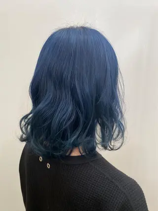 ミディアム カラー ヘアアレンジ 艶カラー🌙縮毛矯正 /ボブ【Reina】のヘアスタイル