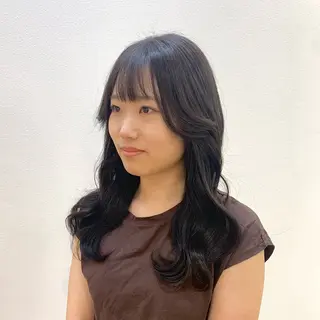 ロング カラー ヘアアレンジ キヨミ 韓国レイヤーカットのヘアスタイル