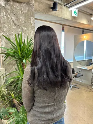 ロング パーマ タケデ スズカのヘアスタイル