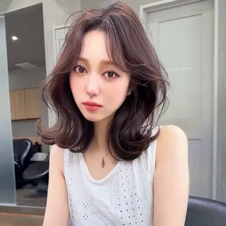 ミディアム Lond bla-maのヘアスタイル