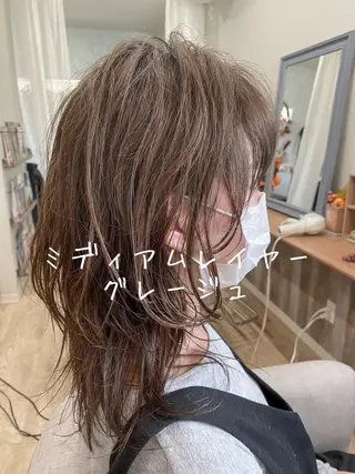 セミロング カラー noppo所属・NOPPO 和泉市 美容室/奥村 飛鳥のヘアスタイル