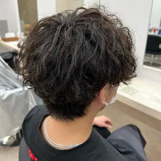 ミディアム パーマ メンズ 🌻【ショート特化 美容師】いつき🌻のヘアスタイル