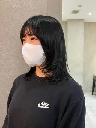 セミロング カラー 髪質改善/ボブ/ ハイトーン❣️yuiのヘアスタイル