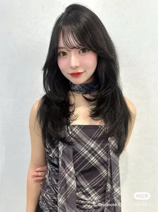 セミロング カラー 渋谷韓国ヘア🇰🇷 SAYAKA🩶ᩚのヘアスタイル