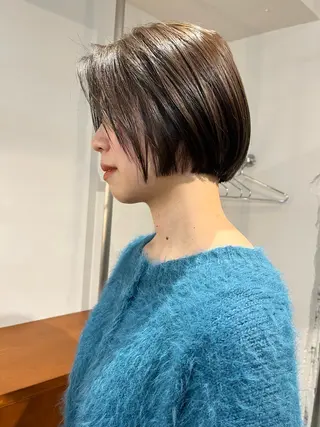 ショート レイヤー/ケアパーマ /ニュアンス/モードのヘアスタイル