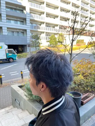 ショート カラー メンズ 髪質改善/縮毛/トリ ートメント/平野広大のヘアスタイル