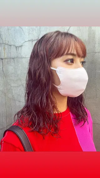 セミロング 髪質改善カラー&TR 縮毛矯正/弱酸性矯正のヘアスタイル