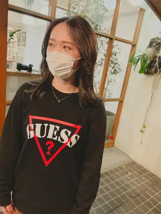 ミディアム カラー つくばUtooe's 副店長　寺沢颯のヘアスタイル