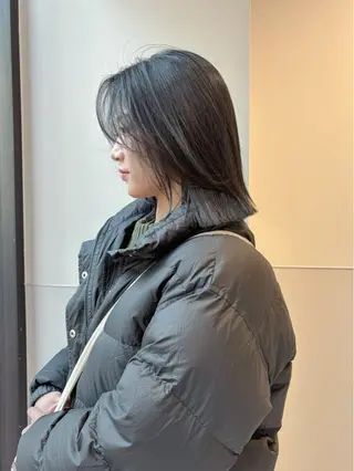 ミディアム カラー パーマ ヘアアレンジ メンズ 切りっぱなしヘア/ ブリーチなしカラー撩のヘアスタイル
