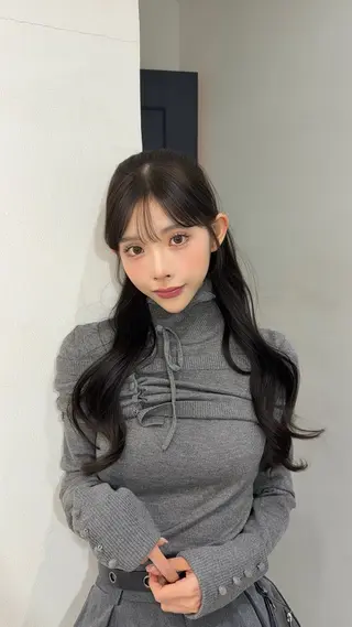 ロング カラー 韓国ヘア/顔周り ヘアセット/加藤優里のヘアスタイル