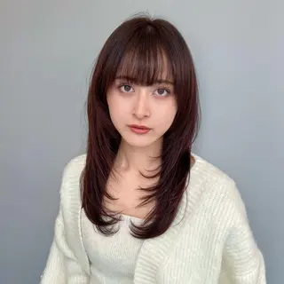 セミロング TRICCA 銀座所属・奏羽　"ショート ・ボブ ・レイヤー"のヘアスタイル