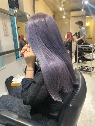 ロング カラー ヘアアレンジ GRAND OMOTESANDOのヘアスタイル