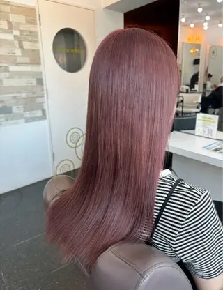 ロング カラー 🎀透明感×ちゅるん ピンク🎀ゆきののヘアスタイル