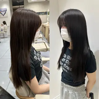 ロング パーマ 髪質改善🍏縮毛矯正 /ブリーチ矯正岡部のヘアスタイル