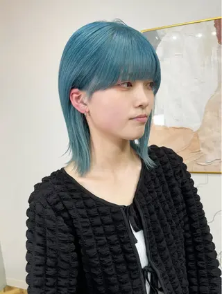 ミディアム カラー ヘアアレンジ lani 天神大名/ブリーチのヘアスタイル