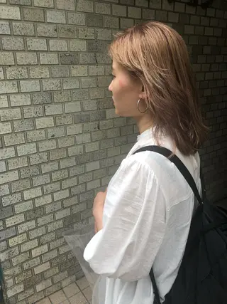 セミロング カラー 下北沢suu所属・AYAKA 下北沢suuのヘアスタイル