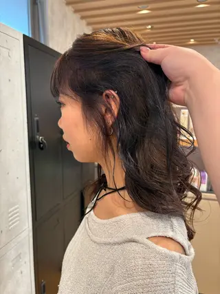 ミディアム カラー tokute 片岡心🐥のヘアスタイル