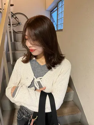 ミディアム カラー SIKI yuuna レイヤーカット🪽のヘアスタイル