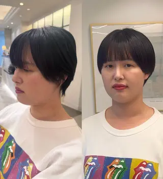 ショート ガレリアエレガンテ名駅店所属・【ショート/ボブ 丸みショート】深萱のヘアスタイル