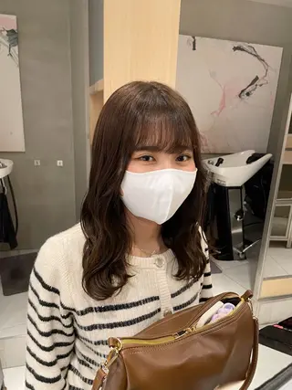 セミロング カラー ヘアアレンジ 艶髪/レイヤーカット 🐣misakiのヘアスタイル