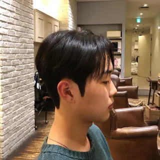 パーマ メンズ 韓国メンズヘア シンユウのヘアスタイル