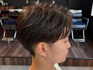 ショート パーマ メンズ 【フェード/ショート /パーマ/千葉駅】のヘアスタイル