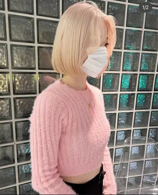 ショート カラー PELEハイトーン shinobuのヘアスタイル
