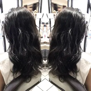 セミロング カラー シールエクステ⭐️ オオミタクヤのヘアスタイル