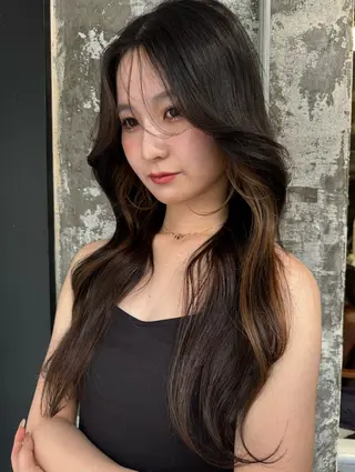 セミロング カラー Pia/KIRIA /福岡美容室のヘアスタイル