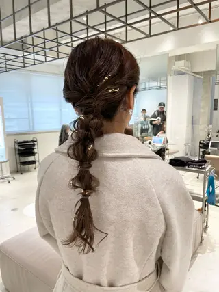 ロング ヘアアレンジ loely 💞miyuのヘアスタイル