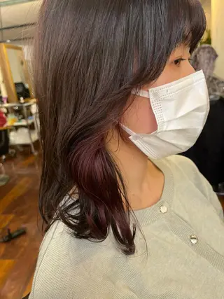 セミロング benji所属・名駅/ブリーチカラー /レイヤー/髪質改善のヘアスタイル