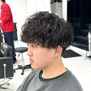 ショート パーマ メンズ 【メンズパーマ特化】 🍏網中勇喜のヘアスタイル