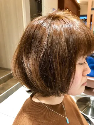 ショート カラー パーマ テラモト カズヨシのヘアスタイル