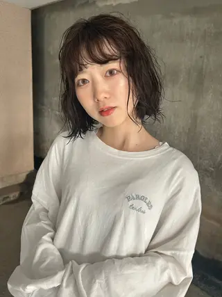 ショート パーマ sand osaka所属・きたやまこう /艶トリートメントのヘアスタイル