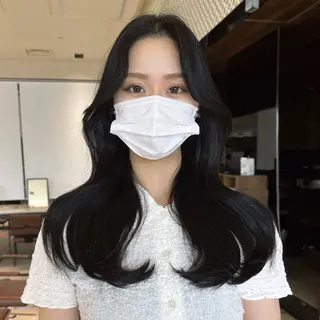 ロング カラー レイヤー/顔周り /透明感🩶高橋大のヘアスタイル