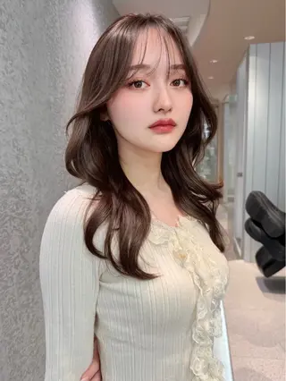 ロング カラー 大宮韓国風レイヤー 吉田こうすけのヘアスタイル