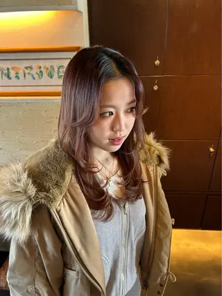 ミディアム 茅ヶ崎/縮毛矯正 ワンカラー/すずかのヘアスタイル